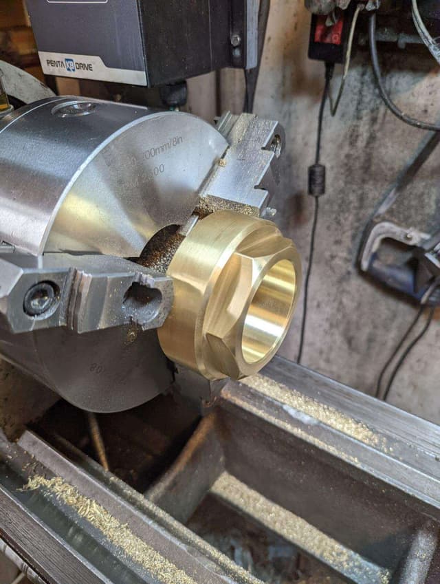 One of our example projects, a metal nut